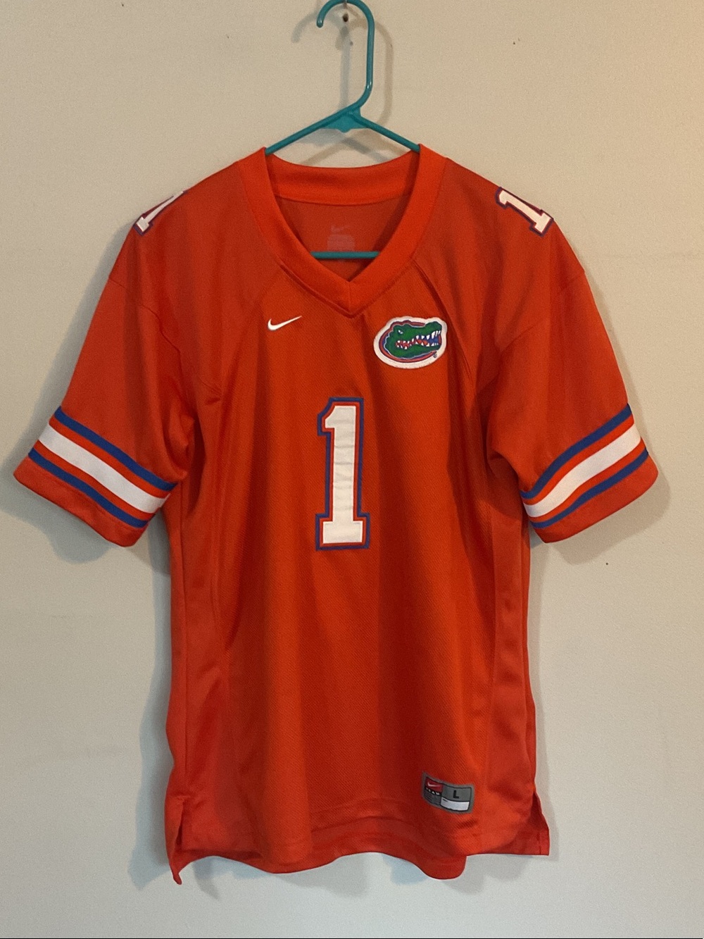 Florida Gators Authentic football jersey #1 orange men’s size large embroidered